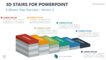 Six-Step (Down) Staircase for PowerPoint - Example 2