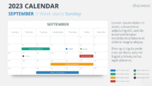 2023 Calendar for PowerPoint and Google Slides - September 2023