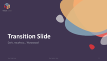 Bubbler PowerPoint Template - Transition Slide (Dark)