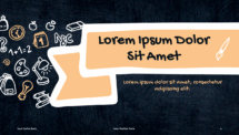 Doodles Template for PowerPoint - Section Slide with Right Banner