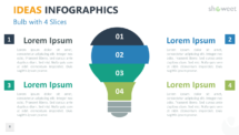 Ideas - Infographics for PowerPoint - Bulb with 4 Slices