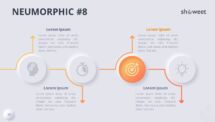 Slide 8 of Neumorphic diagram with light background for engaging presentations