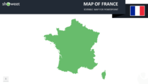 Free editable map of France for PowerPoint