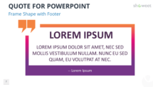Quote Template for PowerPoint - Frame with Gradient Color and Footer