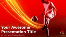 Free Soccer PowerPoint Template (Red) - Cover Slide 7
