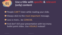 Bubbler PowerPoint Template - Title and Content (Dark)