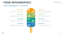 Four-section popsicle infographic for PowerPoint and Google Slides, illustrating structured steps, marketing strategies, or multi-step processes.