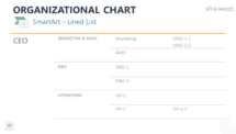 Organizational Chart Lined List PowerPoint SmartArt