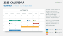 2023 Calendar for PowerPoint and Google Slides - October 2023