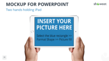 Mockup templates for PowerPoint - 2 Hands Holding iPad