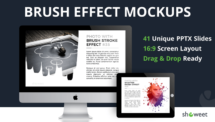 Brush Effect Mockups for PowerPoint Layouts