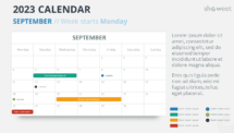 2023 Calendar for PowerPoint and Google Slides - September 2023
