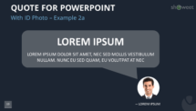 Quote Template for PowerPoint - with Author Photo and Speech Bubble