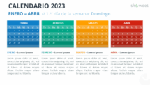 Calendario 2023 para PowerPoint - 4 Meses - Diapositiva #23