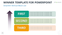 Winner Template for PowerPoint with SmartArt Vertical Block List