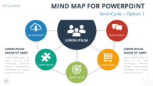 Free Mind Map for PowerPoint - Semi-Cycle (Down)