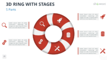 Lifebuoy PowerPoint Diagram with 5 Stages