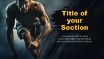 Cinematic Trail Running PowerPoint Template Cover Slide