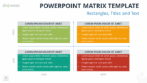 Free Matrix PowerPoint with Rectangles and Titles