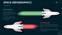 Space Infographics for PowerPoint - 2 Rockets