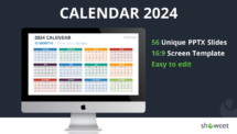Introductory Cover Slide for 2024 Calendar PowerPoint and Google Slides Template
