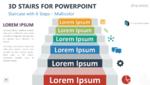 Staircase with 6 Steps for PowerPoint