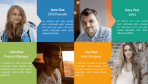 Meet the team for PowerPoint - 4 People (Full Page)