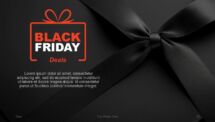 Red tag icon slide in Black Friday PowerPoint template for highlighting discounts.