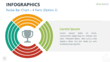 PowerPoint Infographic Element - Radial Bar Chart with 4 Parts - Option 2