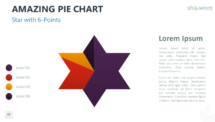 Amazing Pie Chart for PowerPoint - Star with 6 Points
