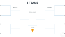 Tournament Bracket Template for PowerPoint with 2 Sides - 8 Teams