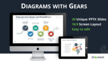 Free diagrams for PowerPoint with gear shapes