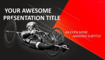 Sports - Para Athetics Cycling PowerPoint Template