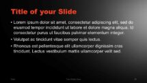 Simple title and content slide with dark theme for Black Friday PowerPoint presentations.