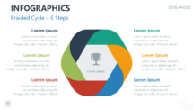 PowerPoint Infographic Element - Braided Cycle with 6 Steps
