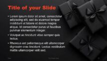 Bullet point slide with dark background and red accents in Black Friday PowerPoint template.