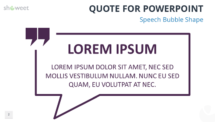 Quote Template for PowerPoint - Speech Bubble (Rectangle)