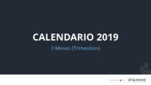 Calendario 2019 PowerPoint - 3 Meses (Sección)