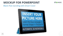 Mockup templates for PowerPoint - iPad Standing with Smart Cover