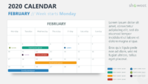 February 2020 PowerPoint Template - Week Starts Monday