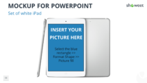 Mockup templates for PowerPoint - White iPad