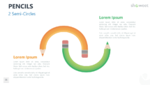 Pencils Infographics for PowerPoint - Semi-Circles