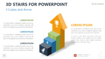 Three Cubes and Arrow for PowerPoint