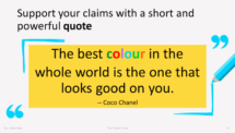 Pencils PowerPoint Template - Quote
