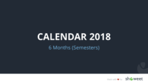 Calendar 2018 - 6 Months (Semesters)