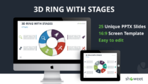 3D Rings with Stages - Diagrams for PowerPoint