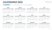 Calendario 2023 para PowerPoint - 12 Meses (1 Año) - Diapositiva #11