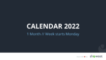 Calendar 2022 for PowerPoint - Monthly