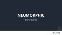 Section slide for dark background Neumorphic diagrams in PowerPoint template