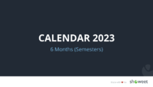 2023 Calendar for PowerPoint and Google Slides - 6 Months, Semesters